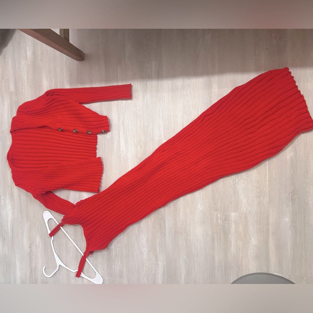 Red Hott sweater and dress set